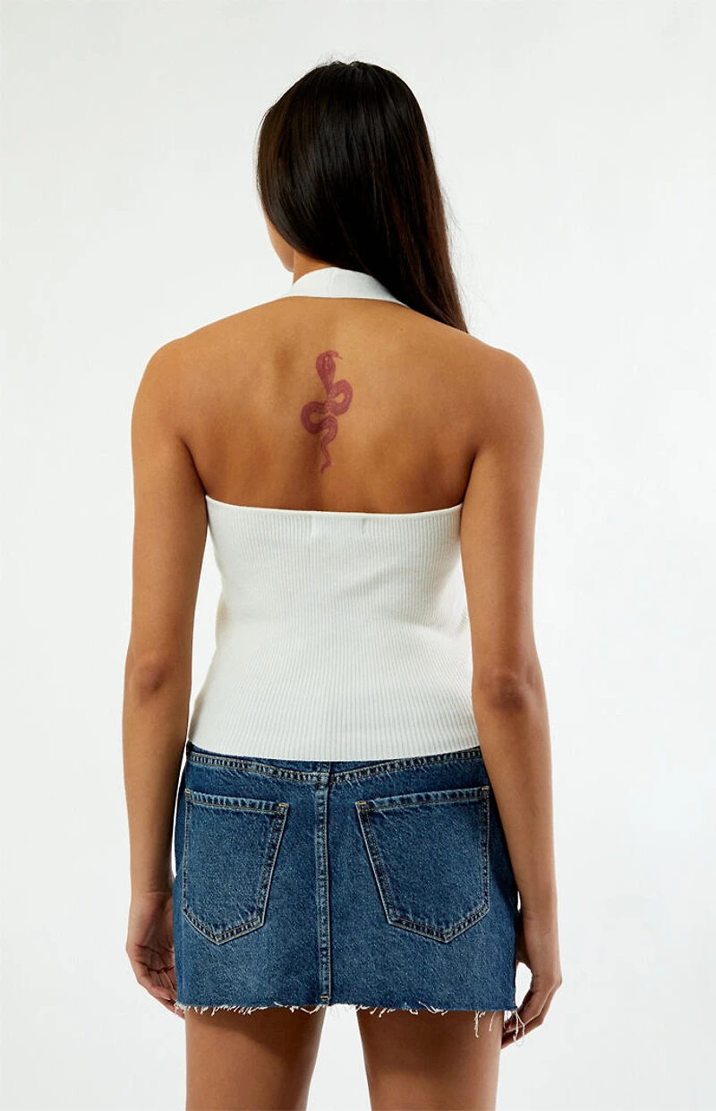 Your Favorite Button Front Sweater Halter Top