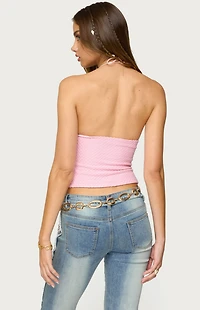 Edikted Lital Backless Cut Out Textured Top
