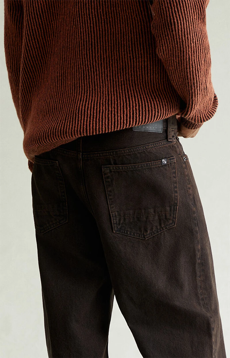 Pacsun Blake Extreme Baggy Jeans Overdyed Dark Brown