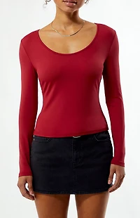 Your Favorite Demi Scoop Neck Long Sleeve Top