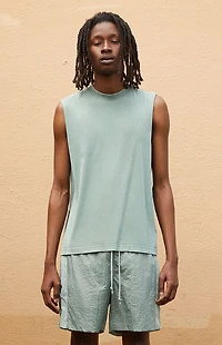A.R.C. Seafoam Vintage Wash Cut Off Muscle T-Shirt