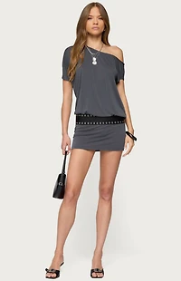 Edikted Sevie Off Shoulder Mini Dress