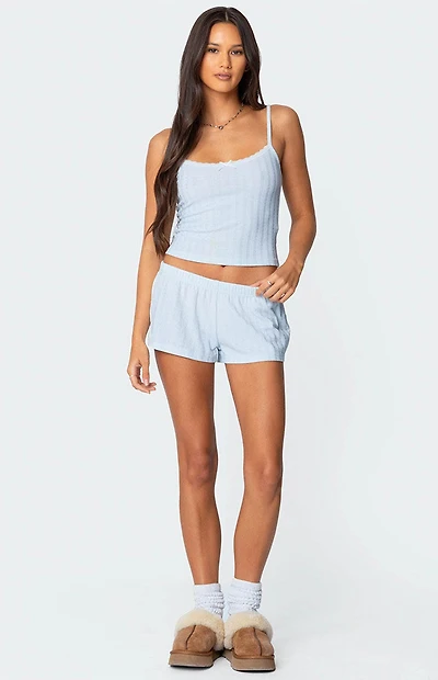 Edikted Irene Low Rise Pointelle Micro Shorts