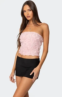 Edikted Rosee Textured Floral Corset