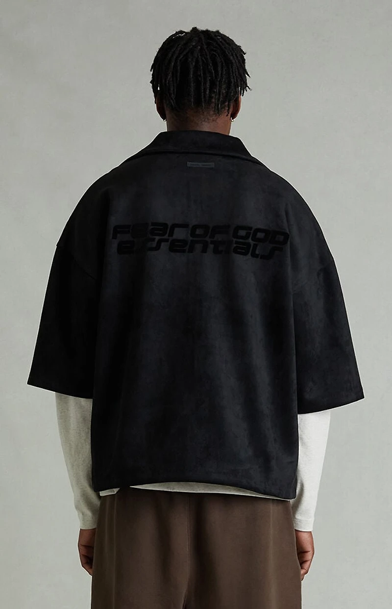 Fear of God ESSENTIALS Vintage Black High Neck 3/4 Sleeve Jacket