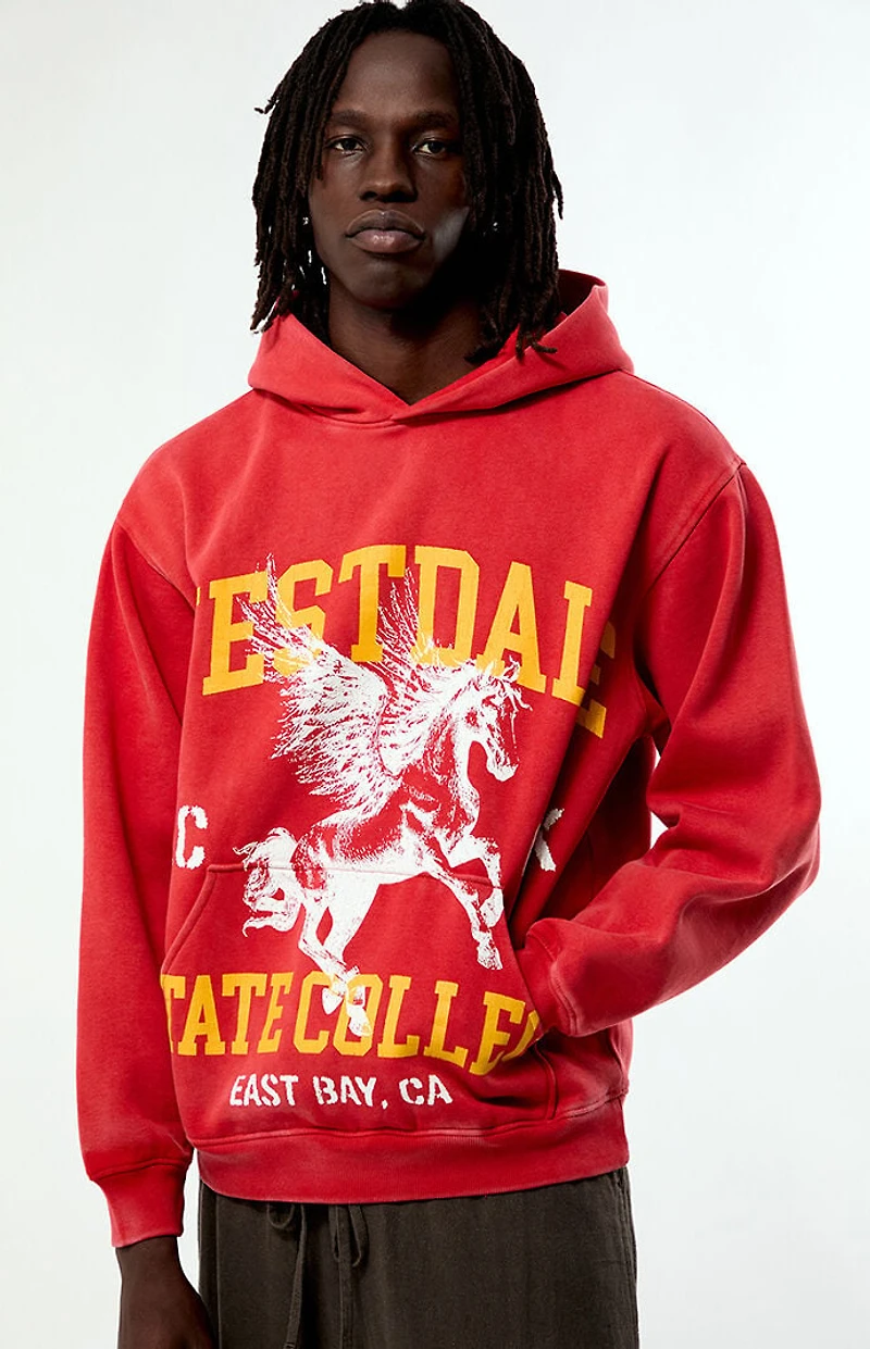 Pacsun Red Athletic Westdale Hoodie