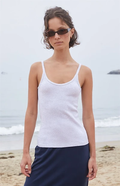 John Galt Light Gray Beyonca Tank Top