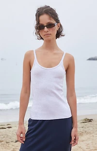 John Galt Light Gray Beyonca Tank Top