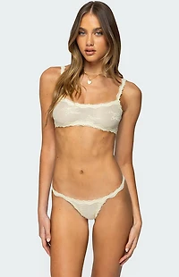 Edikted Livvy Sheer Lace Scoop Bralette