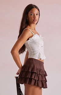 Beverly and Beck Ruffle Micro Mini Skort