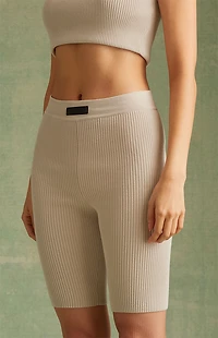 Fear of God ESSENTIALS Women's Silver Cloud Sweater Knit Biker Shorts