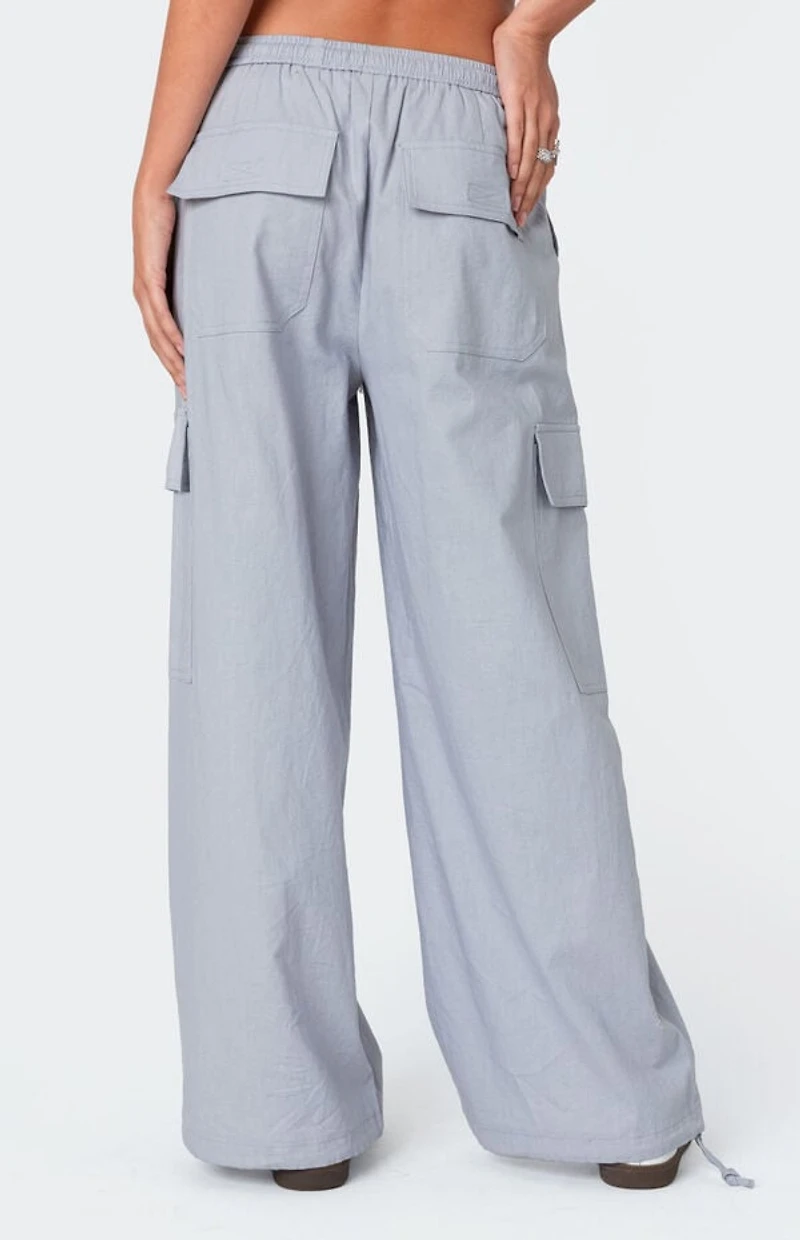 Edikted Phoenix Linen Look Cargo Pants