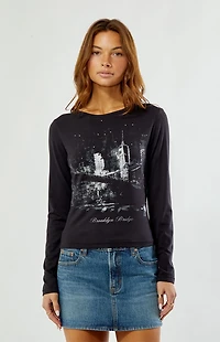 Daisy Street Midnight Long Sleeve Top