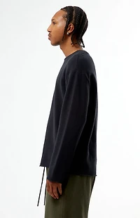 Pacsun Black Basic Waffle Knit Long Sleeve Shirt