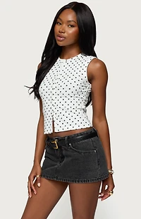 Edikted Rosalind Polka Dot Tank Top