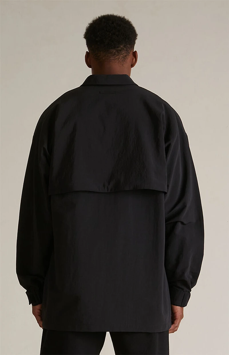 Fear of God ESSENTIALS Black Military Nylon Overshirt Jacket