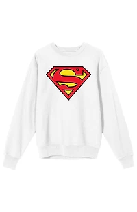 Superman Logo Long Sleeve Crew Neck Sweatshirt