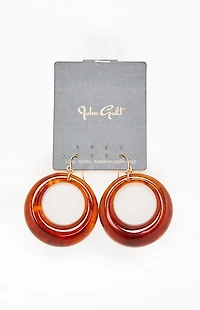 John Galt Tortoise Shell Hoop Earrings