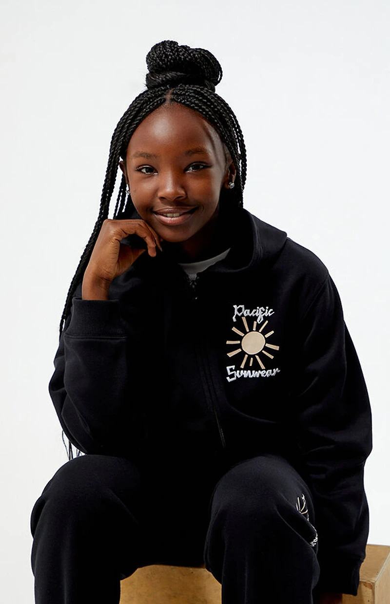 Pacsun Kids Black Zip Up Hoodie
