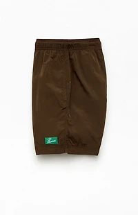 Pacsun Brown Salt Solid 6" Volley Swim Trunks
