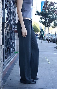 John Galt Gray Striped Low Rise Baggy Trousers