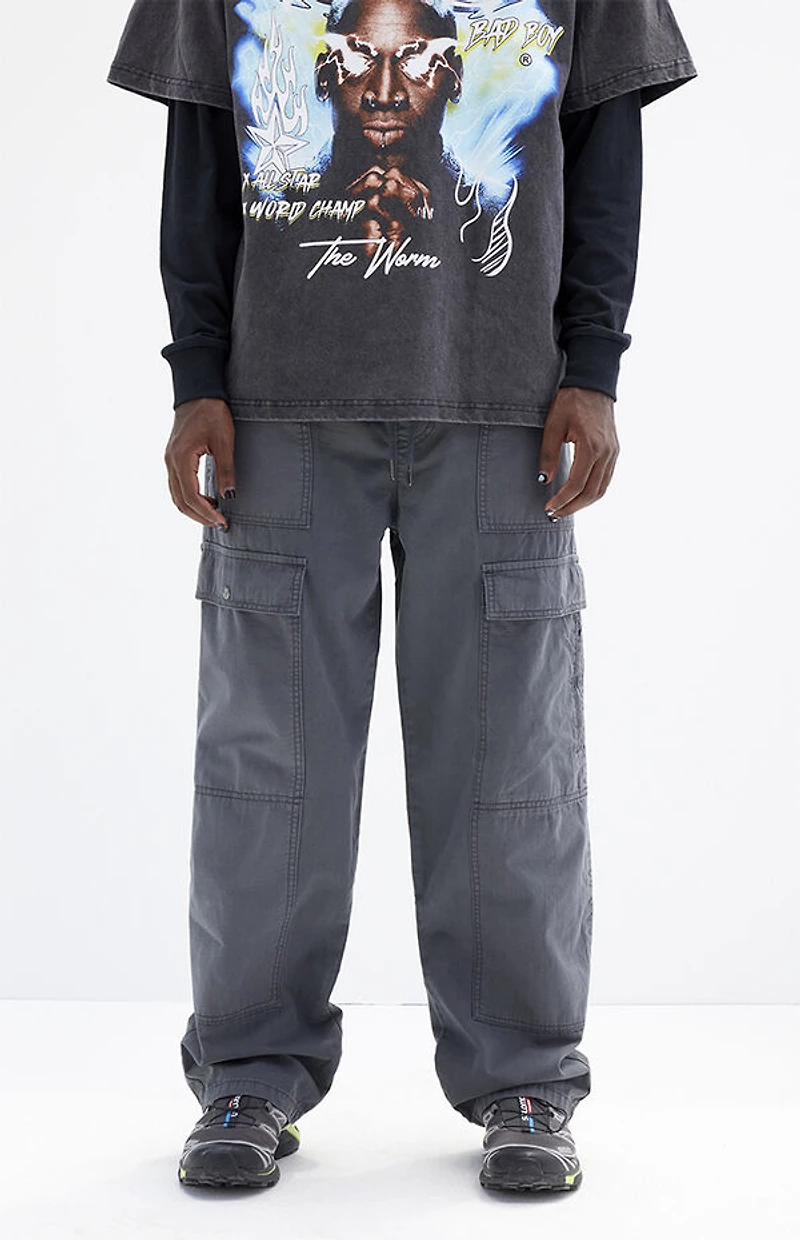 Pacsun Dark Gray Baggy Ripstop Cargo Pants