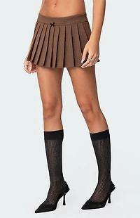 Edikted Palmer Plaid Pleated Mini Skort