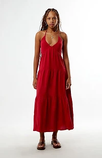 Your Favorite Keyhole Halter Midi Dress