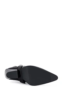 AZALEA WANG Women's Lenkov Faux Leather Western Booties