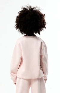 Pacsun Kids Heart Plaid Crew Neck Sweatshirt