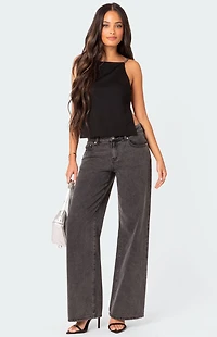 Edikted Karli Rhinestone Strap Open Back Top