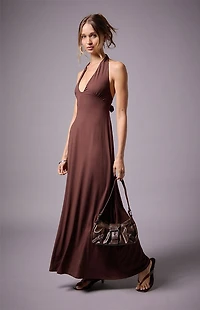 Third Charm Alexa Halter Midi Dress