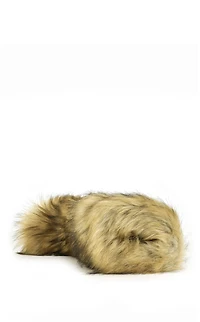 AZALEA WANG Women's Fayes Brown Faux Fur Flatform Boots