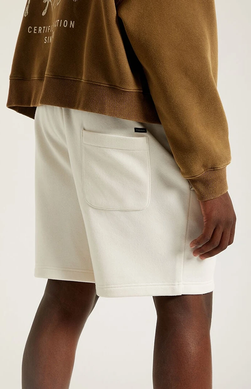Pacsun Fleece Cream Sweat Shorts