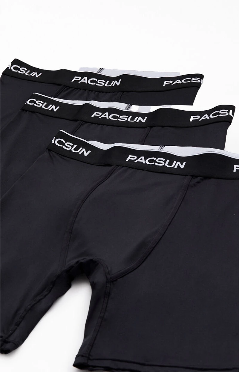 Pacsun 3 Pack Black Solid Boxer Briefs