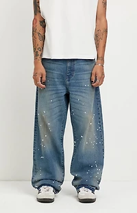 Pacsun Dylan Baggy Jeans Paint Splatter Mud Wash