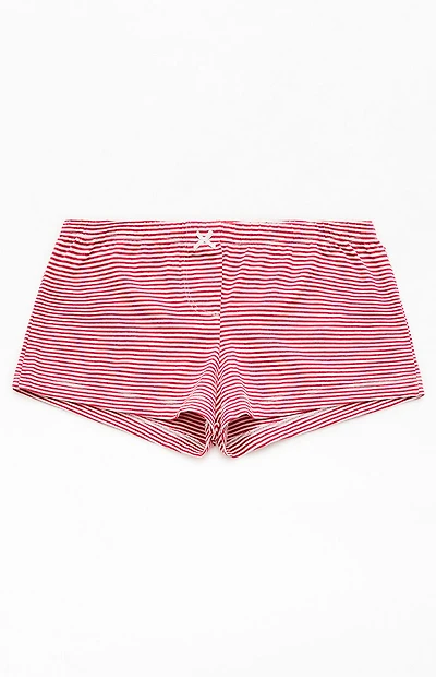 John Galt Red Striped Boxer Boyshorts