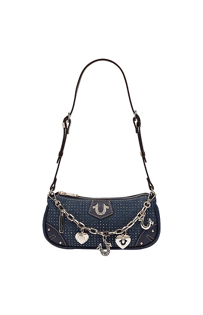 True Religion Sparkle Denim Shoulder Bag