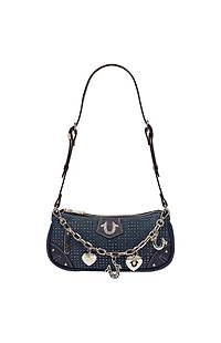 True Religion Sparkle Denim Shoulder Bag