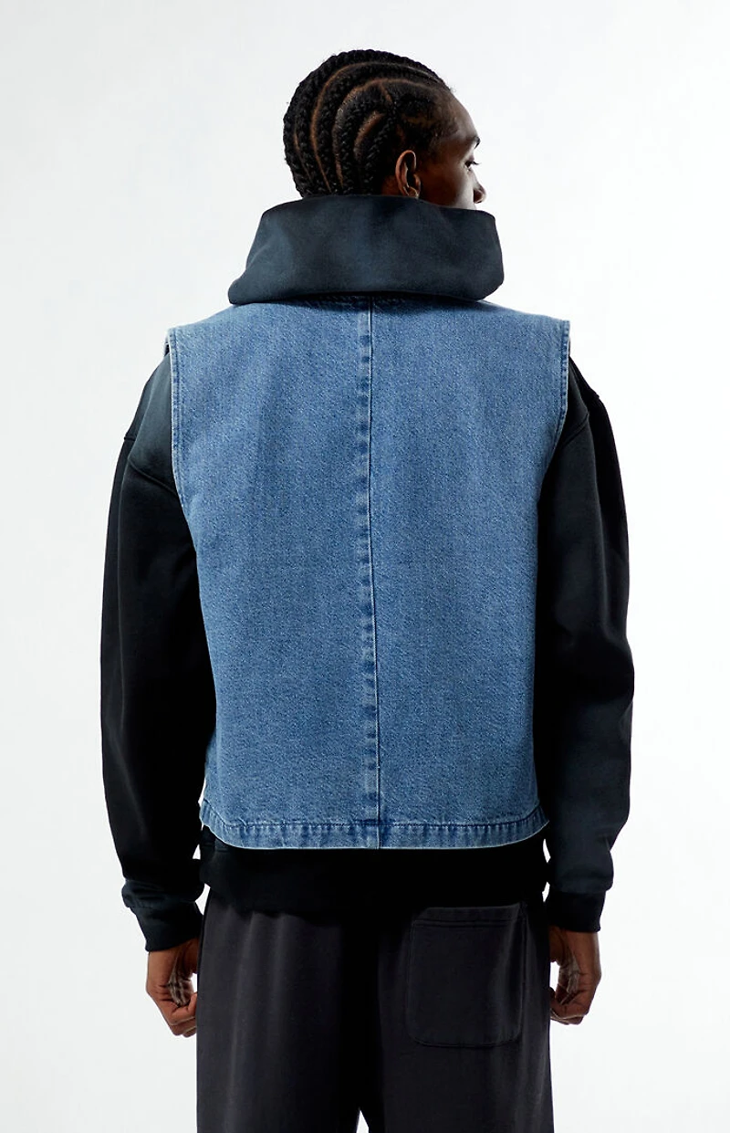 FORD Denim Zip Up Vest