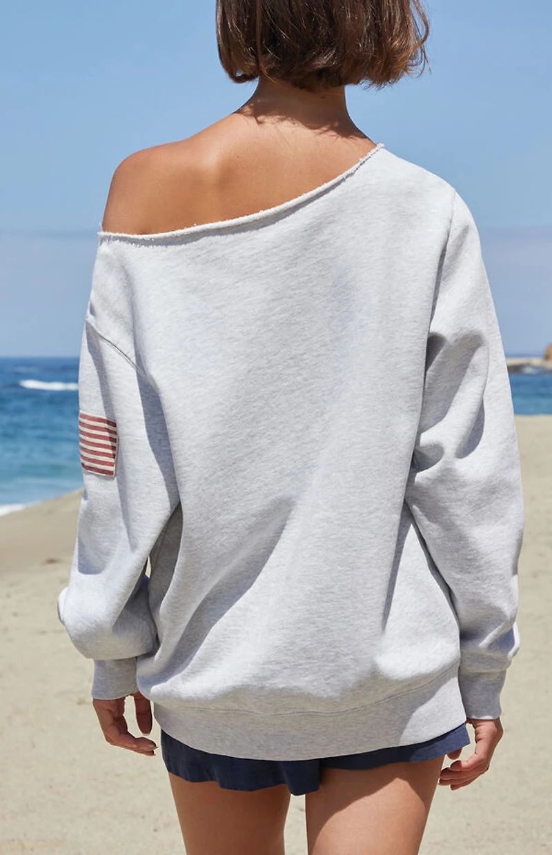 John Galt Stelle USA Off-The-Shoulder Sweatshirt