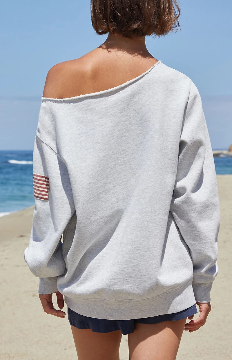 John Galt Stelle USA Off-The-Shoulder Sweatshirt