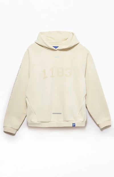 A.R.C. 1183 Light Gray Vintage Wash Heavyweight Raglan Oversized Fleece Hoodie