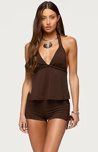 Edikted Jilly Braided Backless Halter Top