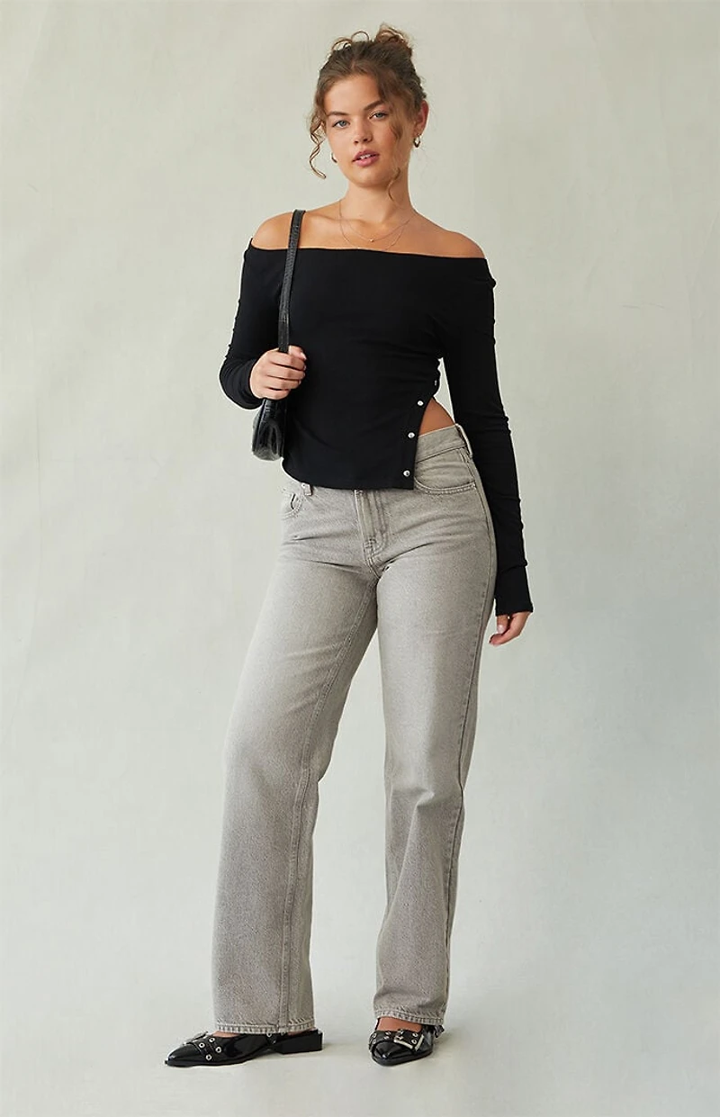 Pacsun Jordyn Low Rise Straight Leg Jeans Gray