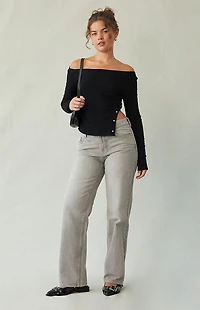 Pacsun Jordyn Low Rise Straight Leg Jeans Gray