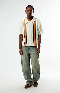 Pacsun Cream Sloan Textured Camp Shirt