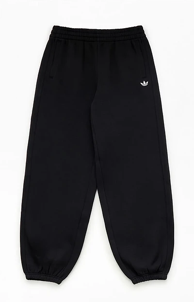 adidas Kids Black Essentials Wide Leg Cuffed Sweatpants
