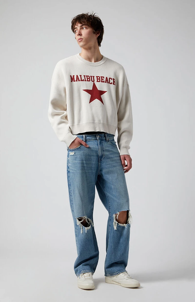 Pacsun Dylan Baggy Jeans Ripped Medium Blue