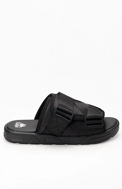 Kappa Black Authentic Bastian 1 Slide Sandals